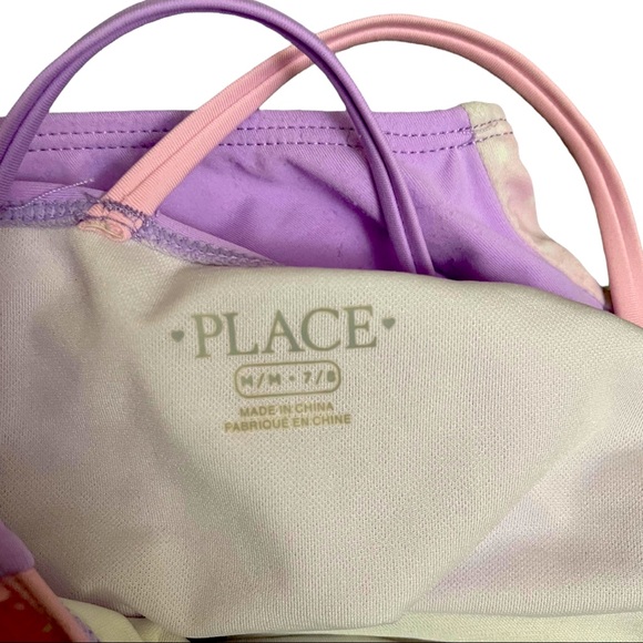 PLACE - multicolored Unicorn bathing suit for girls, sz 7/8. Criss cross straps. - Picture 6 of 6